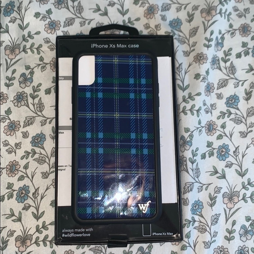 WILDFLOWER CASE // BLUE-GREEN PLAID IPHONE XS MAX